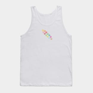 Colorful paw print vector background Tank Top